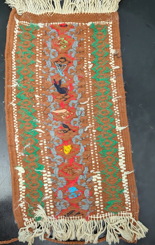 22.5 X 10 Inch Vintage Kilim? Balisht? Hand Loomed / Knotted Prayer Mat Runner gallery