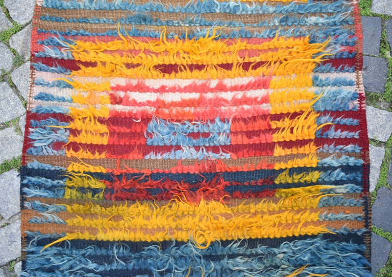 Turkish Rug 35'' x 62'' Vintage Anatolian Tulu Rug Home Decor Long Pile Wool Rug gallery