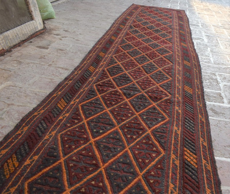 3x13 Ft Vintage Handmade Afghan Moshvani Hallway Rug Persian Wool Tribal Runner gallery