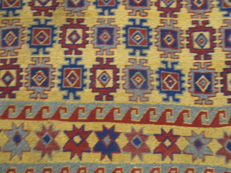 ESTATE 10' FEET RUNNER Allover Pattern Handmade Kilim Flat Wool Rug 582978 gallery