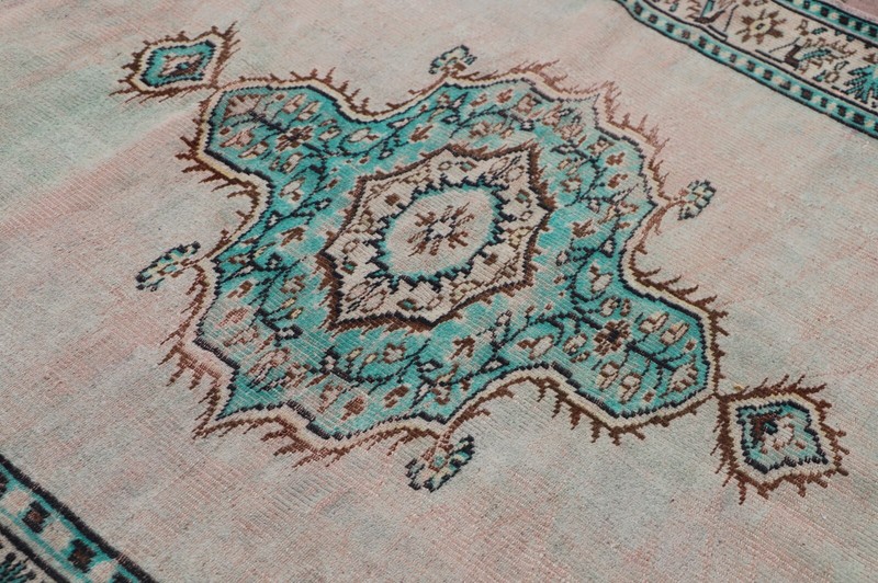 Medallion Area Rug Turkish Hand Knotted Oriental Large Livingroom Carpet 7x9ft gallery