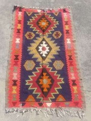 Fine Vintage Traditional Hand Made Turkish Wool Multicolor Kilim 150x96cm