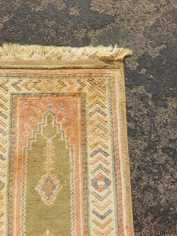 Vintage Hand Made Traditional Rug Epic Oriental Wool Multicolor Carpet 52x32 cm gallery