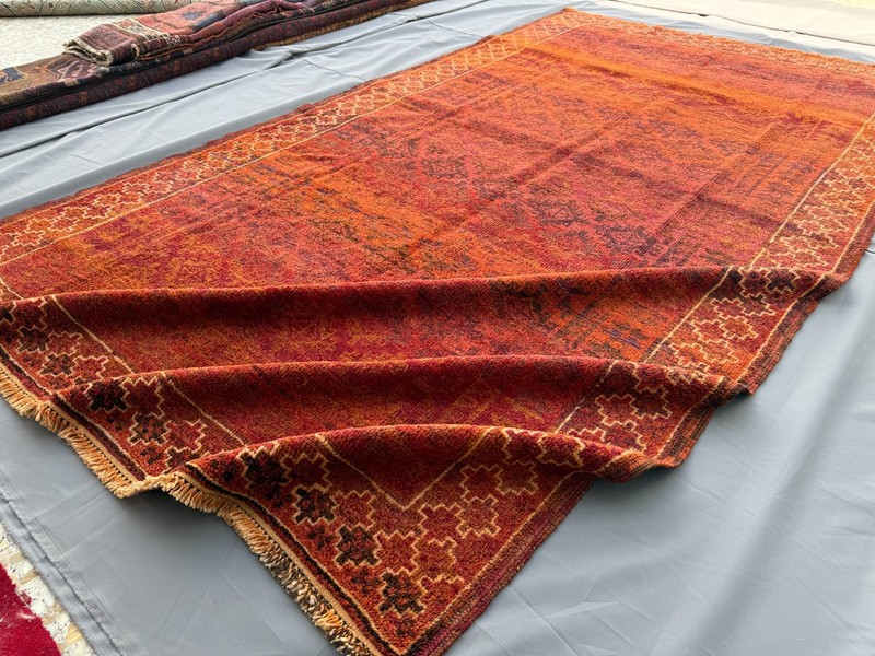 Antique Afghan Baluchi Area Rug 5x9 Orange Handmade Persian Style Tribal Carpet gallery