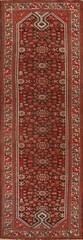 Antique Vegetable Dye Malayer Traditional Runner Rug 3’x12′ Handmade Hallway Rug