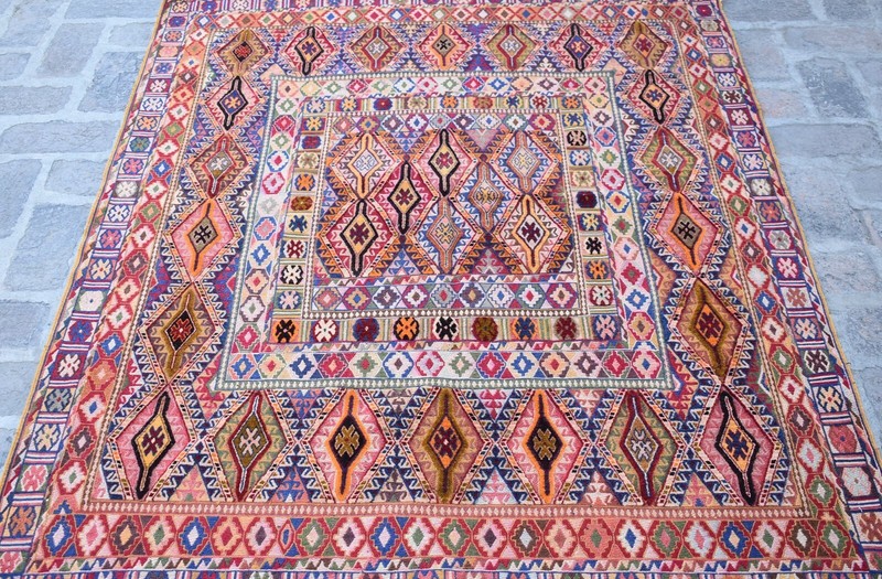 4'6 x 5'9 Fine quality handmade afghan moshvani beljik area rug, Merino wool rug gallery