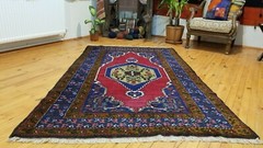 Vintage 1950-1960s Turkish Tribal Rug 4’5″×7′”