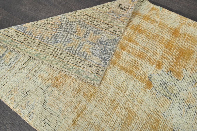 Vintage Turkish Runner Rug 3x10ft ORANGE Handmade Anatolian Oushak Hallway Wool gallery