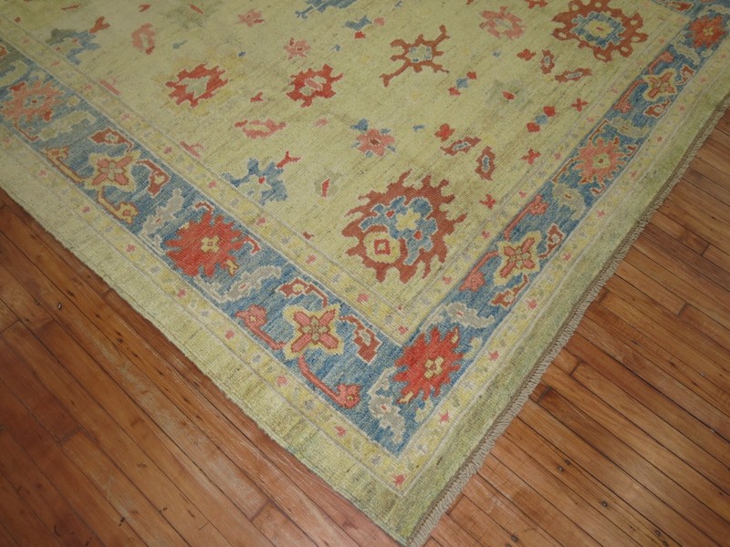 Modern Turkish Oushak Ushak Rug Size 8'5''x8'7'' gallery