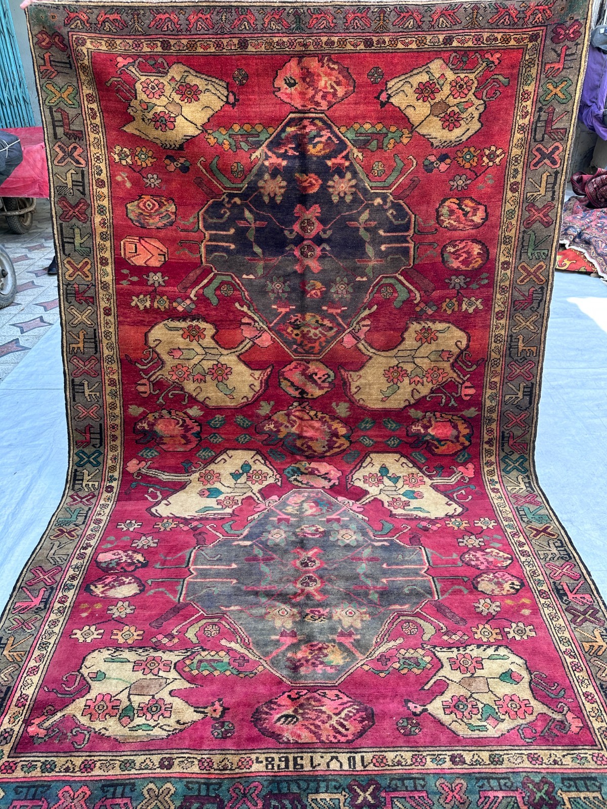 COLLECTORS' ITEM Antique Stunning Natural Vegetable Dye Russian Kazak Carpet gallery