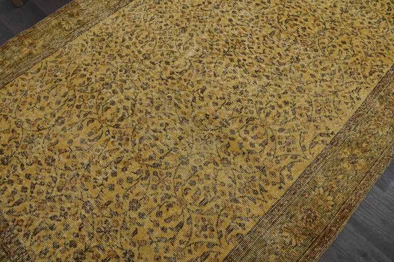 Oushak Turkish Vintage Rug 5x7 Kilim Rug Anatolian Handmade Boho Decor YELLOW gallery
