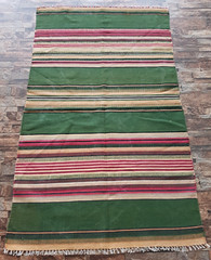 Vintage Handmade Traditional Turkish Striped Kilim Floor Rug Carpet 149×92 cm
