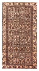 Vintage 4’11” x 9’6″ Traditional Hand Knotted Vegetable Dye Wool Area Rug