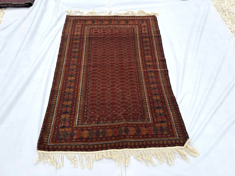 4x6 ft Fine Afghan Hand Knotted Vintage Area Rug Tribal Baluchi Geometric Carpet gallery