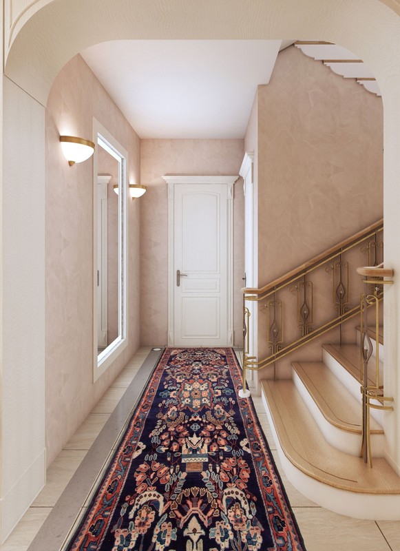 3'2" x 10'7" Vintage Hand-knotted Runner Rug Traditional Oriental Wool Carpet gallery