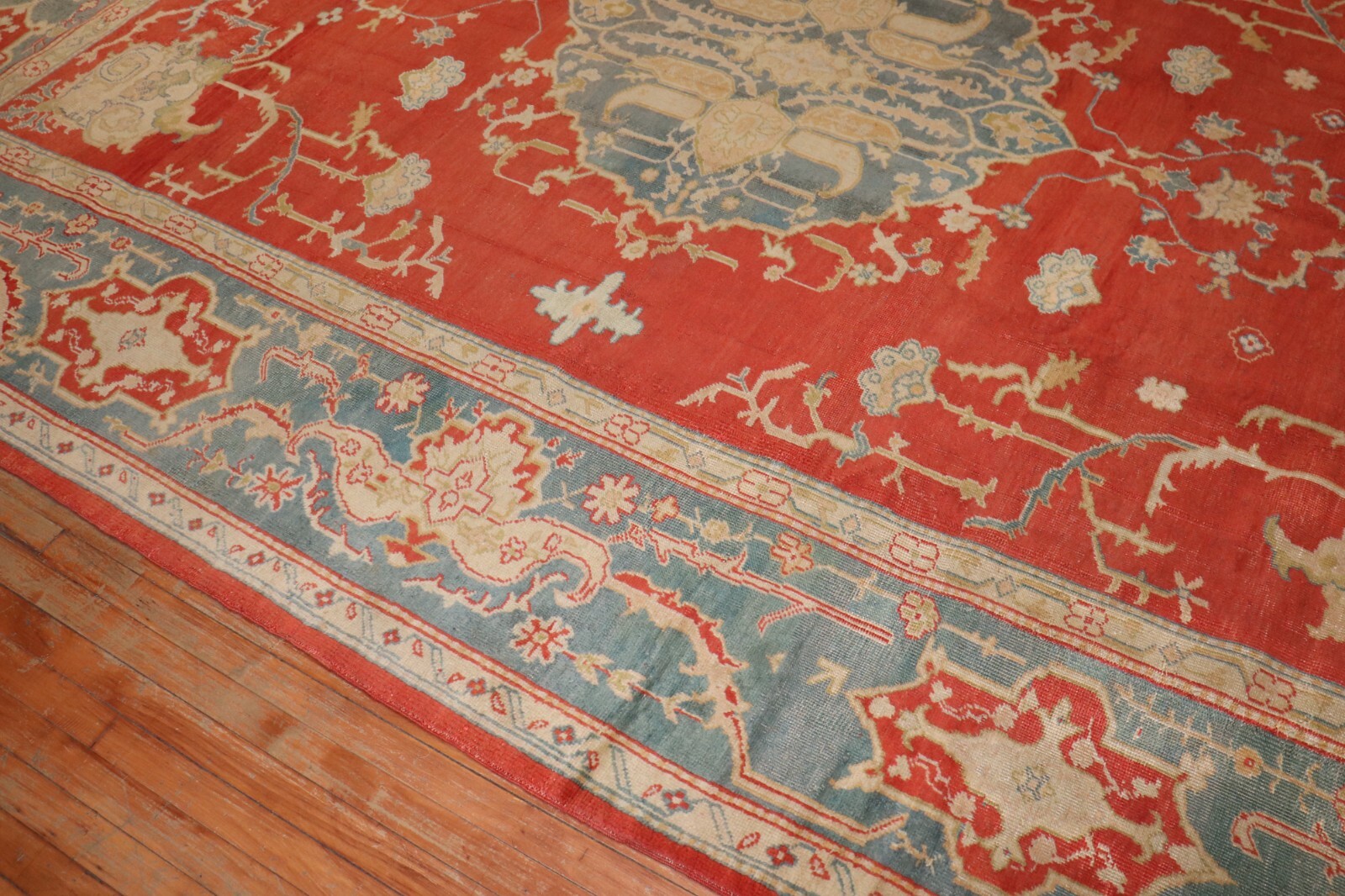 Antique Gorgeous Turkish Oushak Ushak Rug Size 10'x13'5'' gallery
