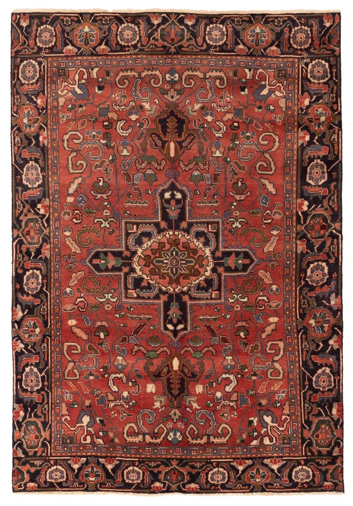 Traditional Vintage Hand-Knotted Area Rug 6'4" x 9'3" Oriental Wool Carpet