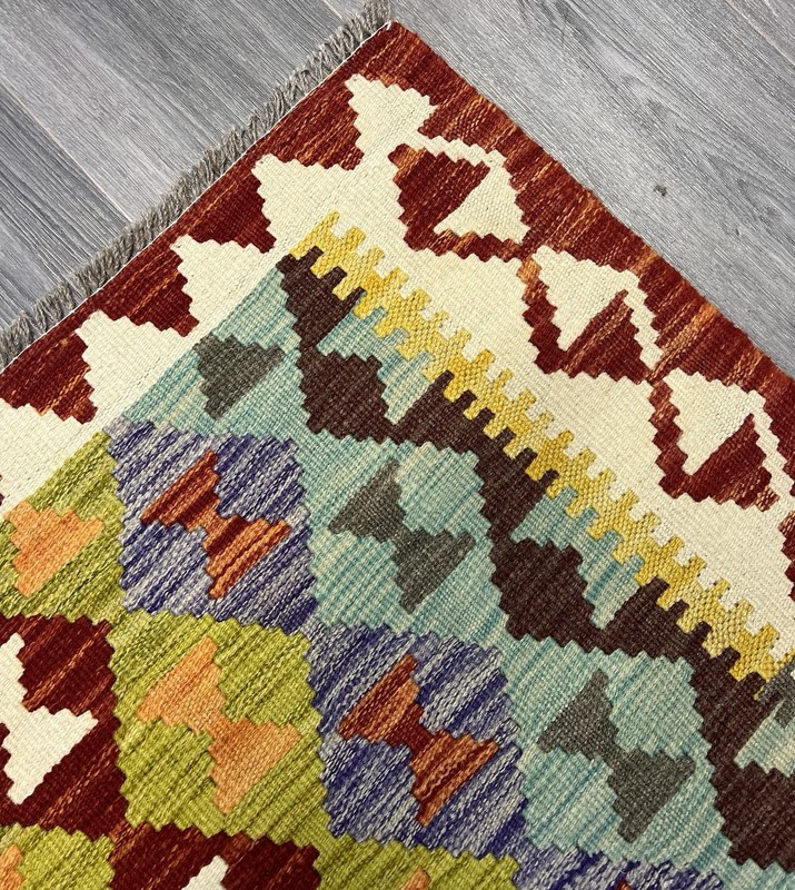 Vintage Kilim Traditional Hand Made Oriental Wool Kilim 5ftx3.2ft 155cmx101cm gallery