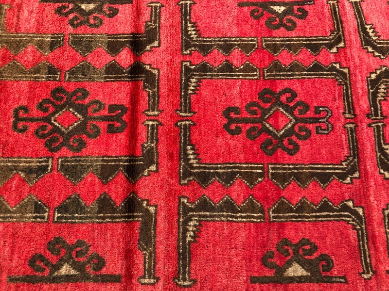3'3 x 6'2 ft Vintage Afghan Hand Knotted Red Rug Tribal Soft Pile Caucasian Rug gallery