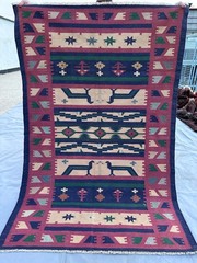 Vintage Stunning Pictorial Shikargah Tribal Belouch Nomadic Rug