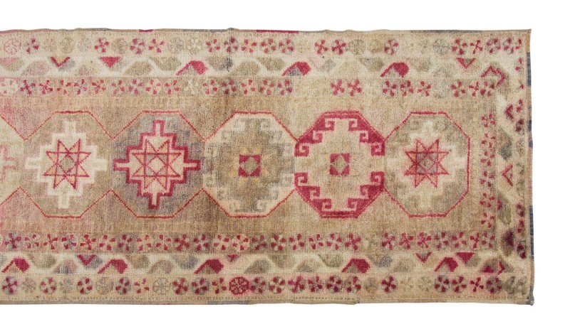 Runner Rug,Vintage Rug,Oushak Rug,Turkish Rug,Turkish Oushak,3 x 13'6 feet gallery