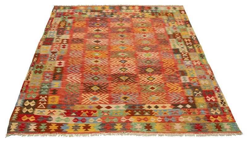 Vintage Hand Woven Area Rug 7'0" x 9'3" Traditional Wool Oriental Carpet gallery