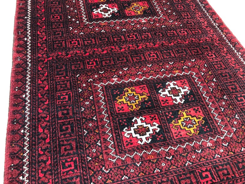 Vintage Turkmen Parda Rug 2'6x3'10 ft Afghan Hand Knotted Wool Tribal Accent rug gallery