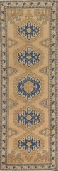 Geometric Ardebil 10 ft. Runner Vintage Rug Wool Hand-knotted 3×10