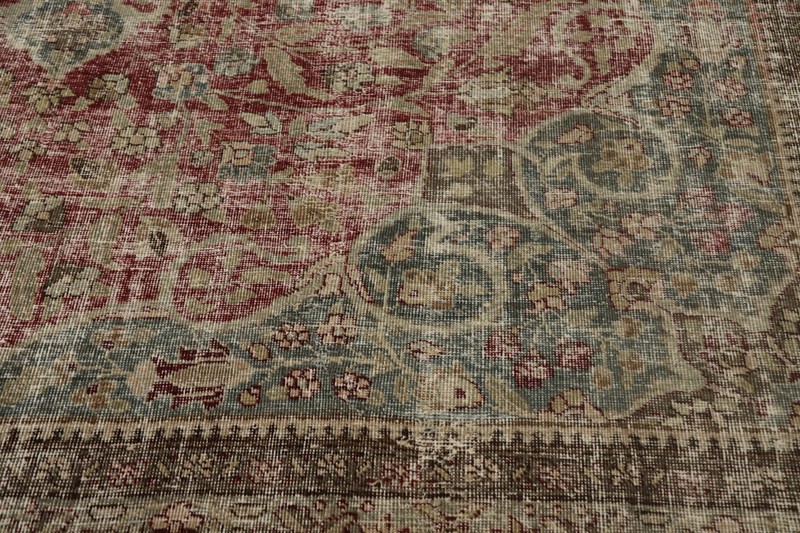 Distressed Antique Vegetable Dye Traditional Area Rug 9x12 ft Hand-knotted Wool gallery