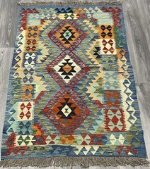 Vintage Kilim Traditional Hand Made Oriental Wool Kilim 5ftx3.2ft 151cmx103cm