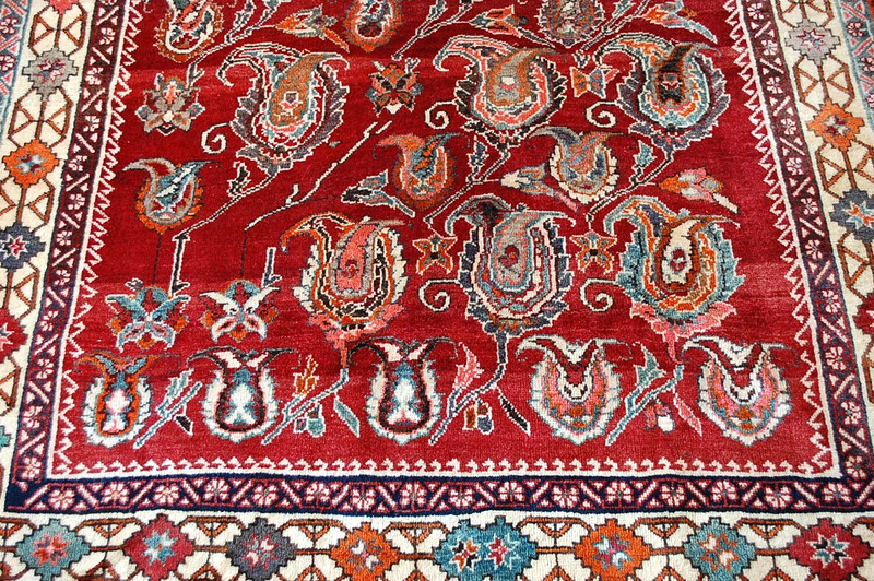 OLD,ANTIQUE CAUCASIAN DESIGN IN SIZE 5'3" x 10'8" RARE KAZAK,SHIRVAN DESIGN RUG gallery