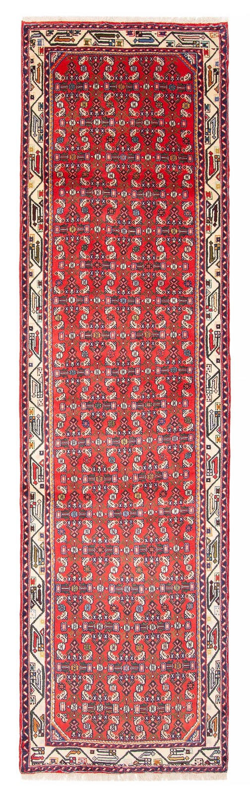 Vintage Hand-knotted Runner Rug 2'10" x 9'9" Traditional Oriental Wool Carpet gallery