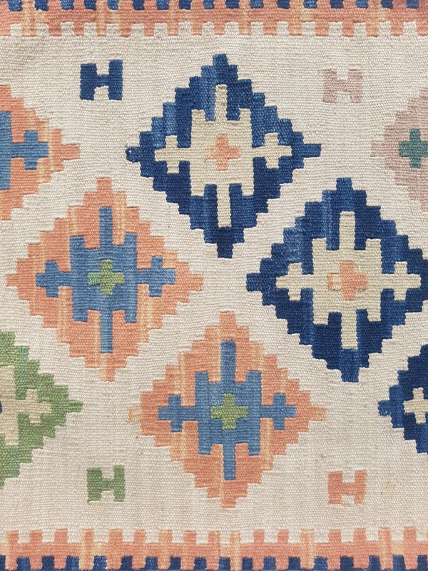 Vintage Traditional Handcrafted Swedish Kilim Rug for Home Décor 50x49 cm gallery