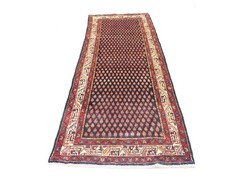 3’6 X 10’0 ft Purple-Navy Tribal Floral Runner Rug Oriental Carpet Kitchen Décor