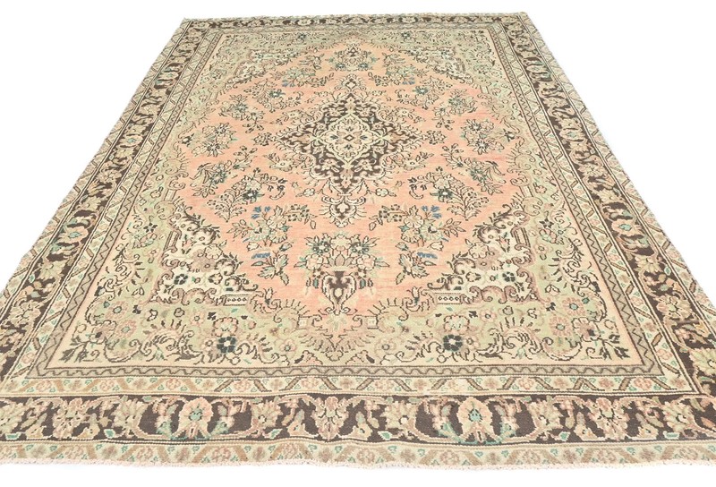 Semi-Antique Distressed Handmade Floral Design Oriental Rug Decor Carpet 7X10 ft gallery