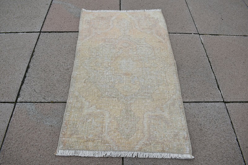 Muted-Color Oushak Rug,1'5 x 2'5 ft, Anatolian Oushak Wool Rug, Doormat Area Rug gallery