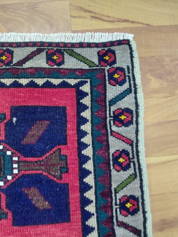 Deformed Antique Anatolian Rug Multicolor Turkish Rug Handmade Rug gallery