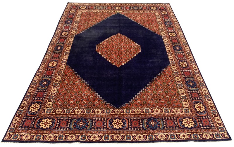 Genuine Hand Knotted Vintage Bijour Wool Area Rug 12 x 8 Ft gallery