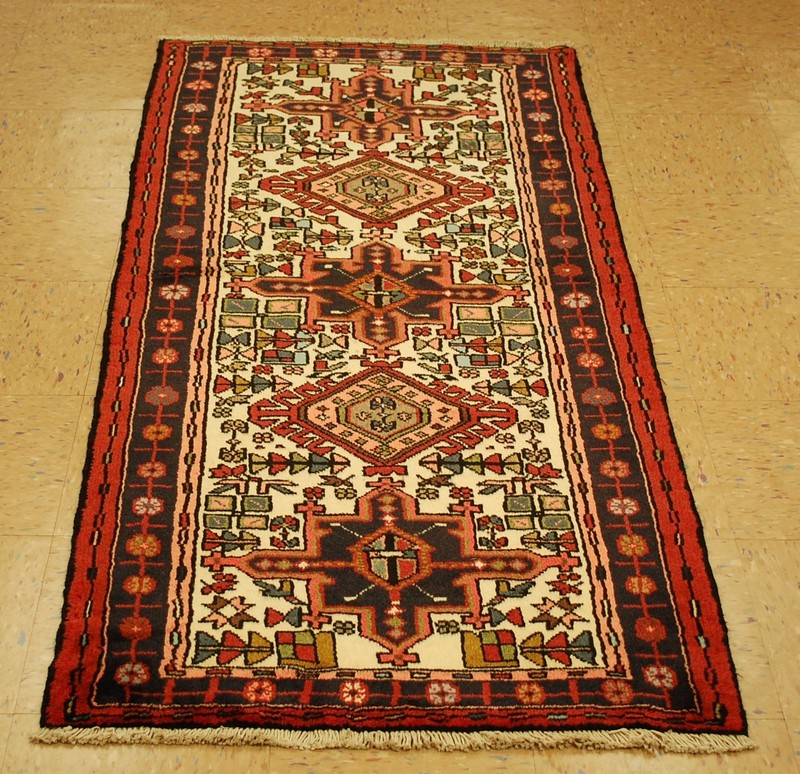 NATURAL WOOL Old Oriental Rugs,Hand Woven,knotted size Approximately2'10" × 6'1" gallery