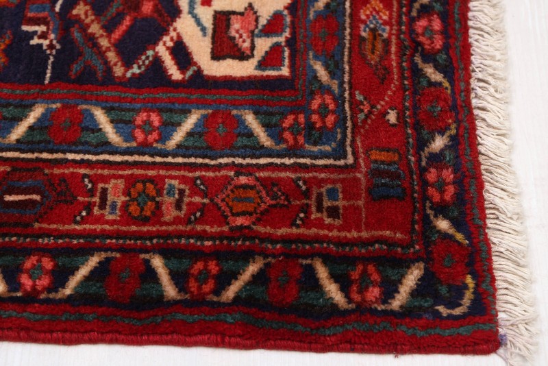 3'2" x 10'4" Vintage Hand-knotted Runner Rug Traditional Oriental Wool Carpet gallery