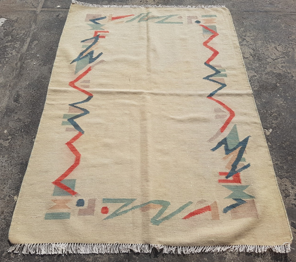 Vintage Traditional Handmade Beautiful Scandinavian Floor Rug Carpet 166x117 cm