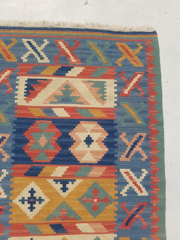 Vintage Traditional Handcrafted Turkish Kilim Rug for Home Décor 89x63 cm gallery