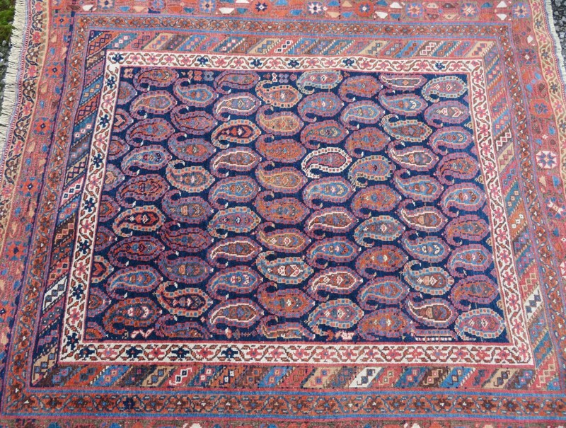 EARLY ANTIQUE AFSHARI RUG. AFSHARI TRIBES OF KERMANN.146CM X 134CM. gallery