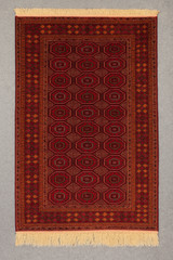 5’3 x 4’2 Vintage Bokhara Hand-Knotted Wool Tribal Rug, Collector Area Rug