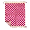 Moroccan Handmade Beniourain Rug 5'3x6'1 Berber Checkered Pink Wool Rug gallery