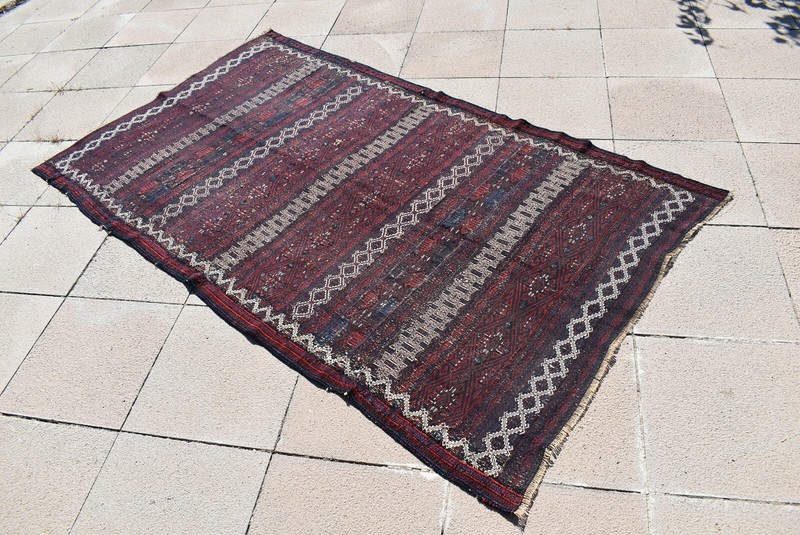 Fabulous Antique Rare Masterpiece Caucasian Collector's Piece Distressed Kilim gallery