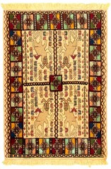 Vintage Hand-Knotted Area Rug 4’5″ x 6’5″ Traditional Oriental Wool Carpet