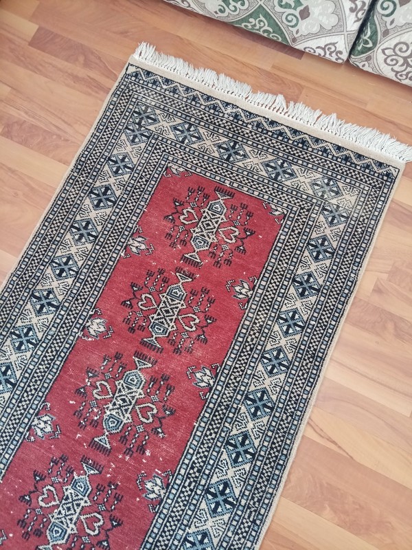 Antique Old Oriental rug, Antique Handmade Runner Rug, 3x9 Long Turkoman Rug Fcf gallery