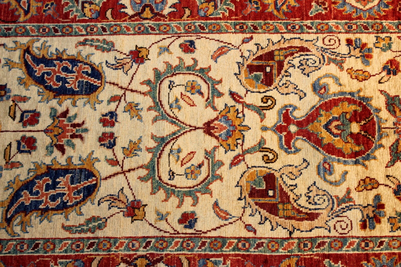 TOP QUALITY HANDMADE 13 Ft long HALL RUNNER JEWEL COLORS VEGETABLE DYES WOOL RUG gallery