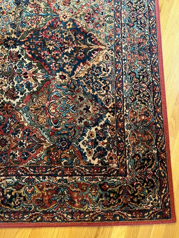 Karastan Wool Rug 700 Series 717 Kirman Multicolor ~ 5ft 9.5in X 9ft 2in gallery